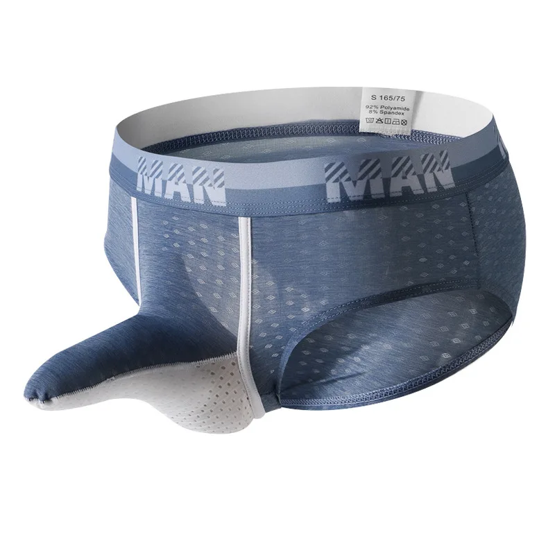 

3D Elephant Nose Pouch Underwear Men Sexy Bullets Separated Briefs Male Breathable Bugle Enhance Underpant Sexy Night Lingerie