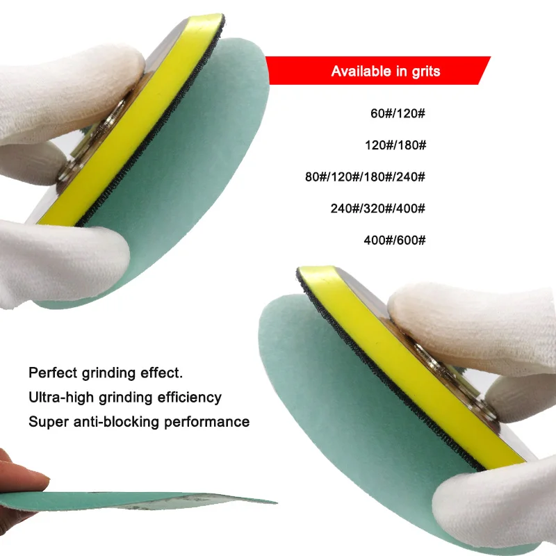 2/5/6 Inch Polyester Film Wet/Dry Hook & Loop Sandpaper PET Green Sanding Discs 20 Pcs Assorted 60-20000 Grits for Polishing Car
