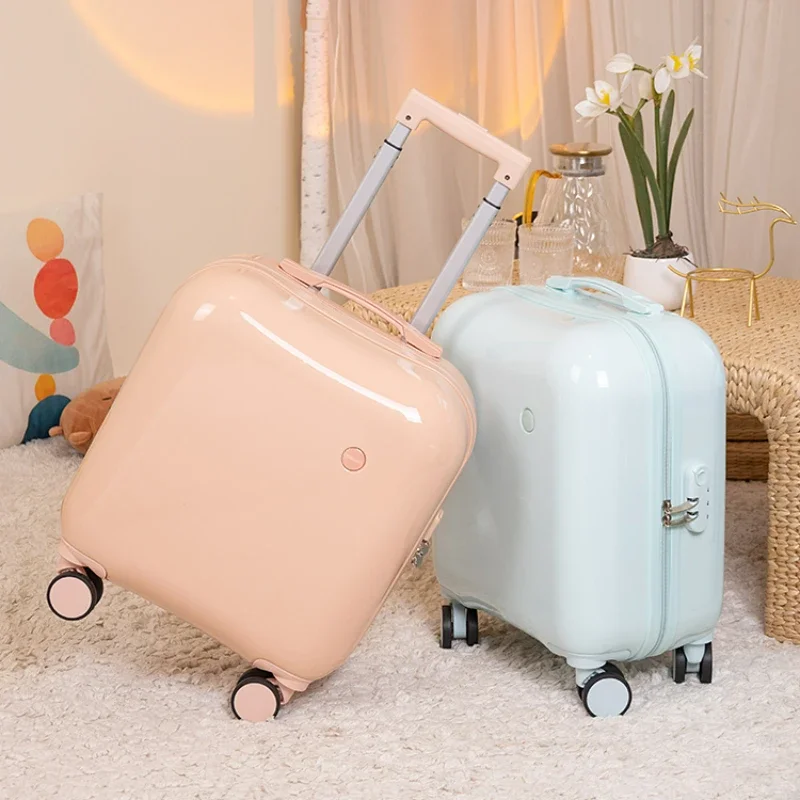 

18 Inches Carry on Luggage with Wheels Cabin Rolling Luggage Case Travel Suitcases Password Trolley Luggage