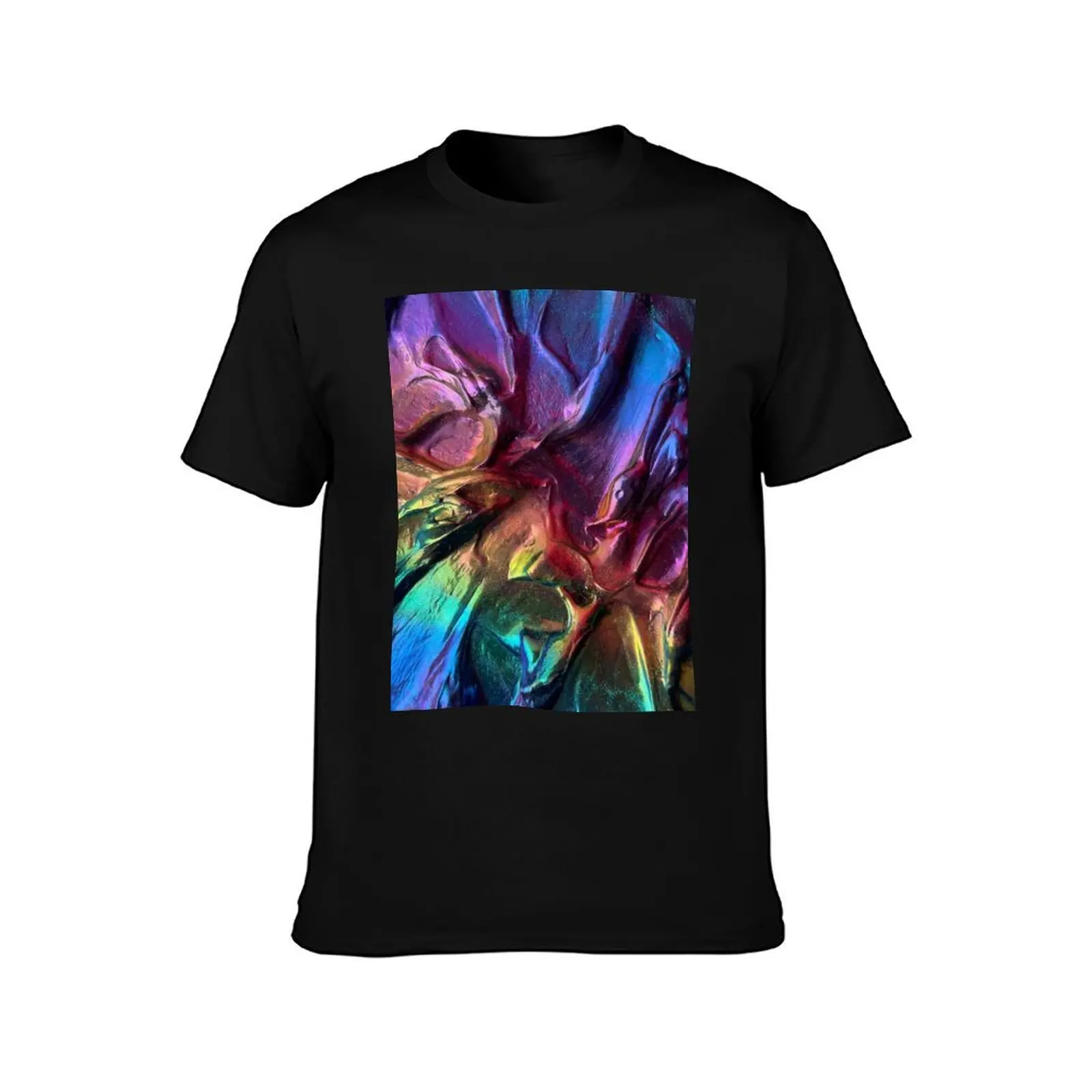 Textured Oil Slick T-Shirt funny t shirts cotton T-Shirt