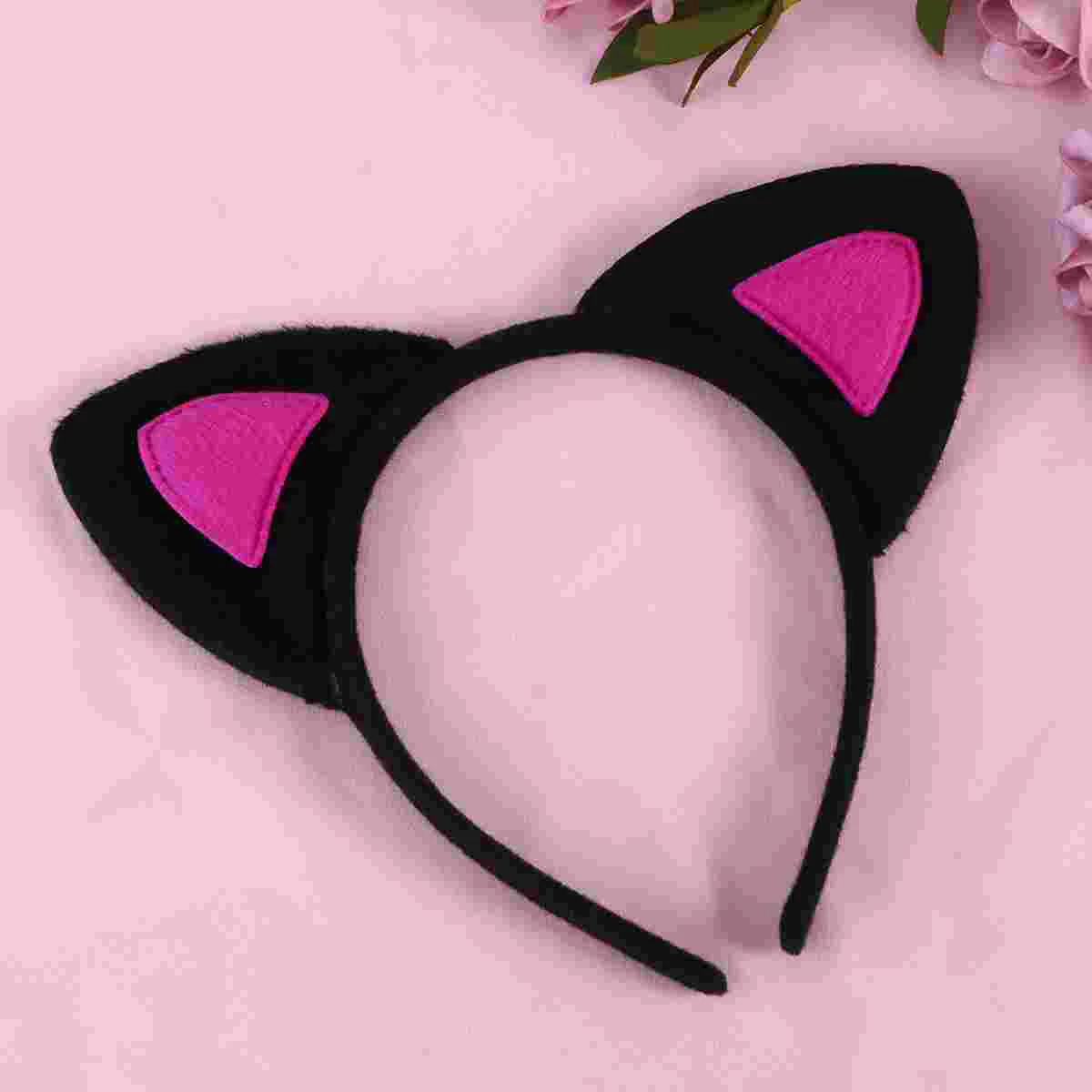 3Pcs Kids Cat Ears Headband Bow Ties Tail Set Party Cosplay Costume (Black and White) cat cosplay cat cosplay set