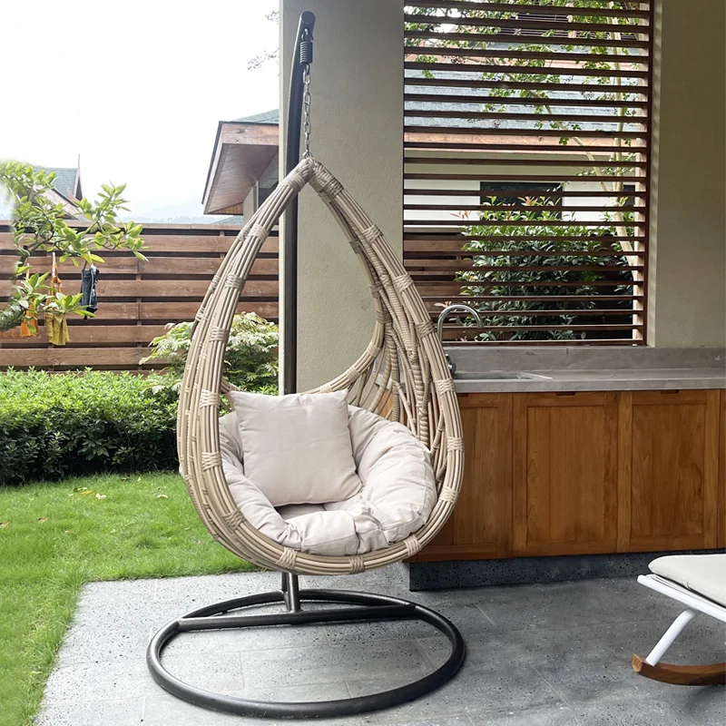 Balcony, outdoor swing, single person hanging chair, courtyard, home rattan chair, indoor lazy person, simple bird's nest