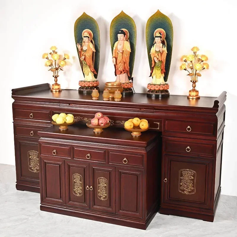 Modern Light Luxury Small Buddhist Shrine Cabinet Household Offering Table God of Wealth Incense Stand Storage Shelf