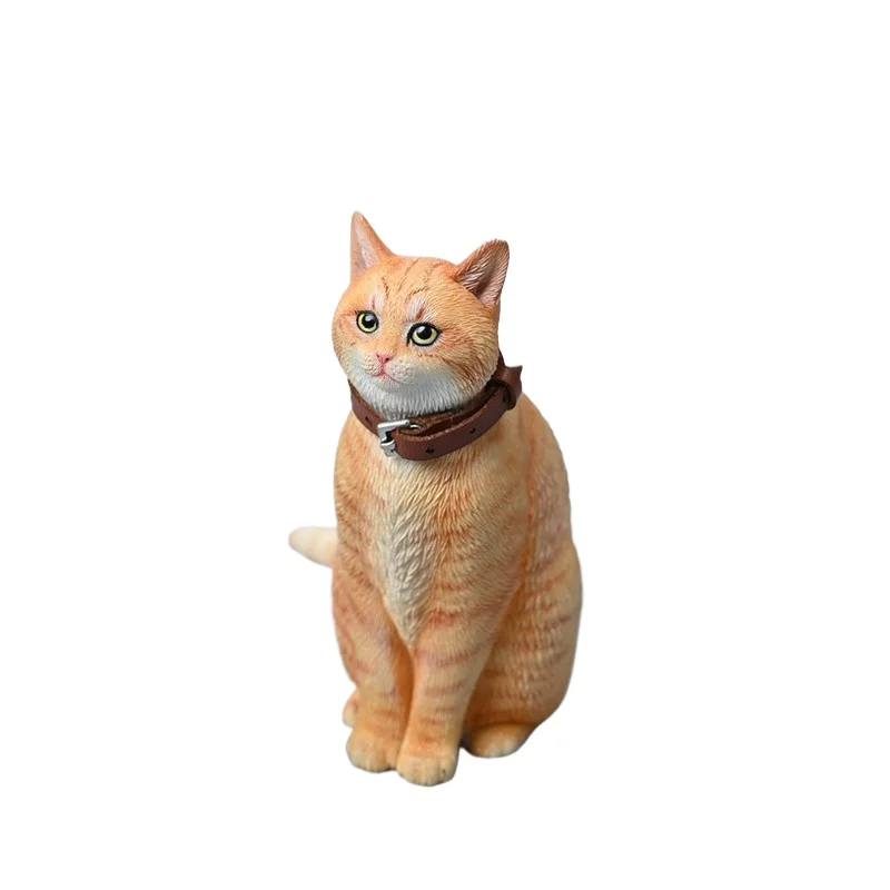 Chinese pastoral cat 5.0 model, simulated domestic cat civet flower orange cat peripheral ornaments tide play figure
