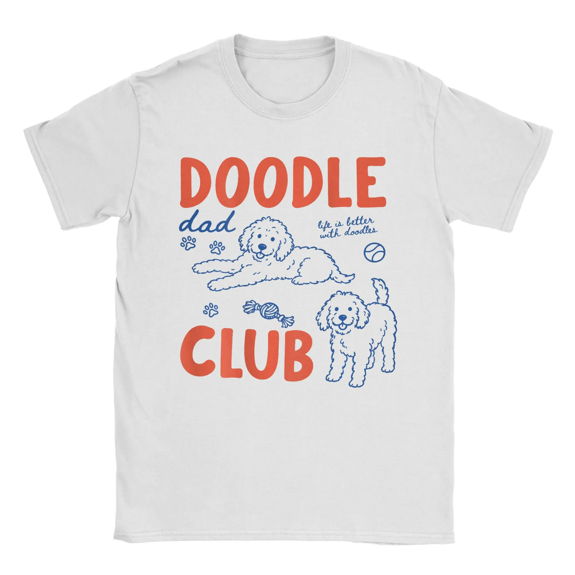 Doodle Dad Club Dog Dad Golden Doodle Father's Day Men T Shirt  Tee Shirt Short Sleeve T-Shirts 100% Cotton Gift Idea Clothes