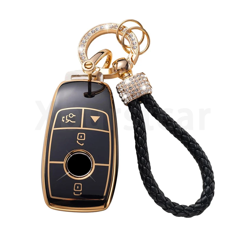 TPU Shell Fob For Mercedes Benz A C E S G Class GLC CLE CLA GLB GLS W177 W205 W213 W222 X167 AMG Car Remote Key Case Cover