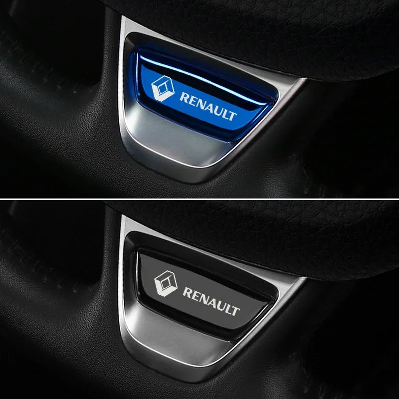 Accesorios adhesivos con emblema para volante de coche, para Renault Clio Megane Captur Master Logan Kangoo Trafic Duster Sandero Sport