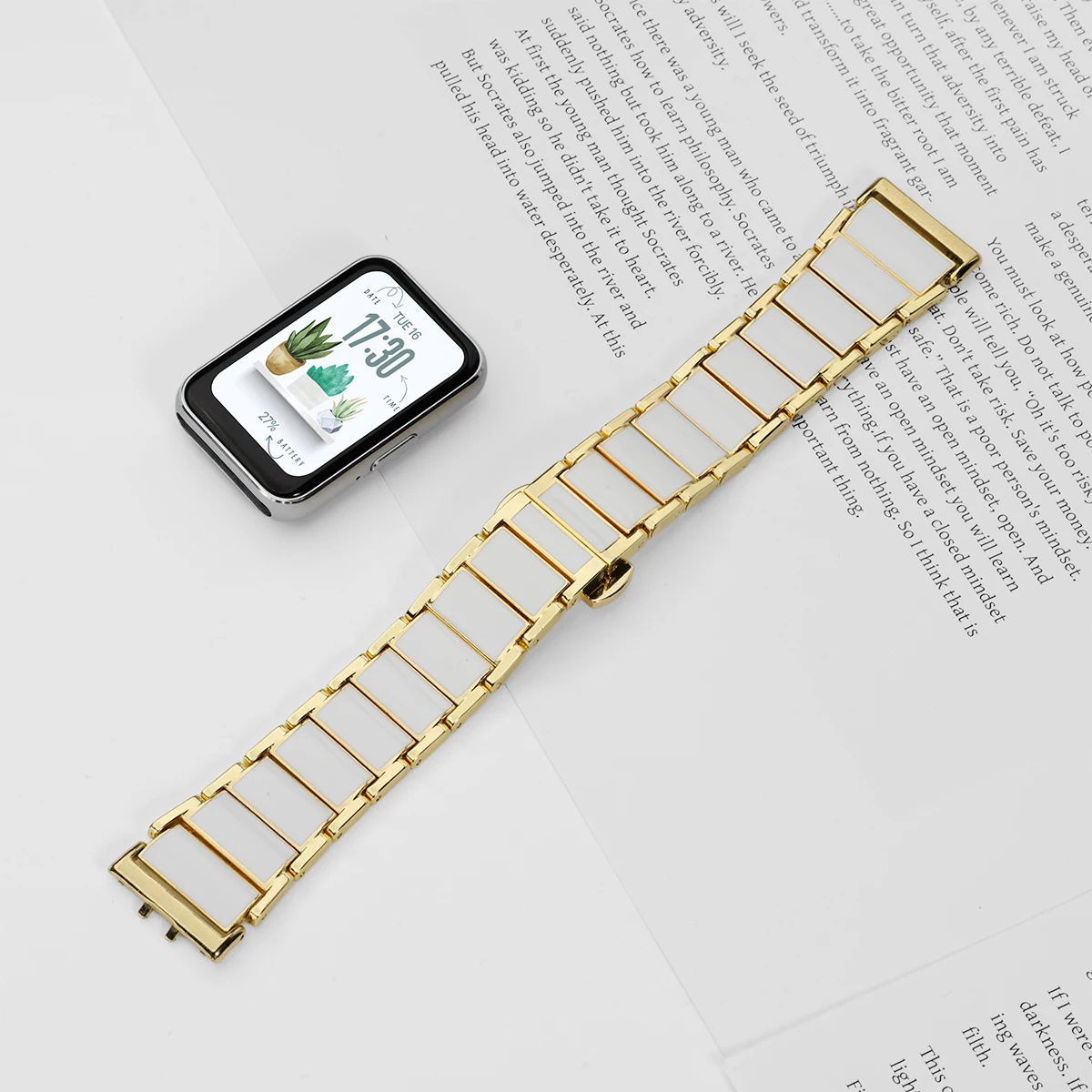 Pulseira de Metal para Samsung - Ceramic Link Bracelet avaliação e preço