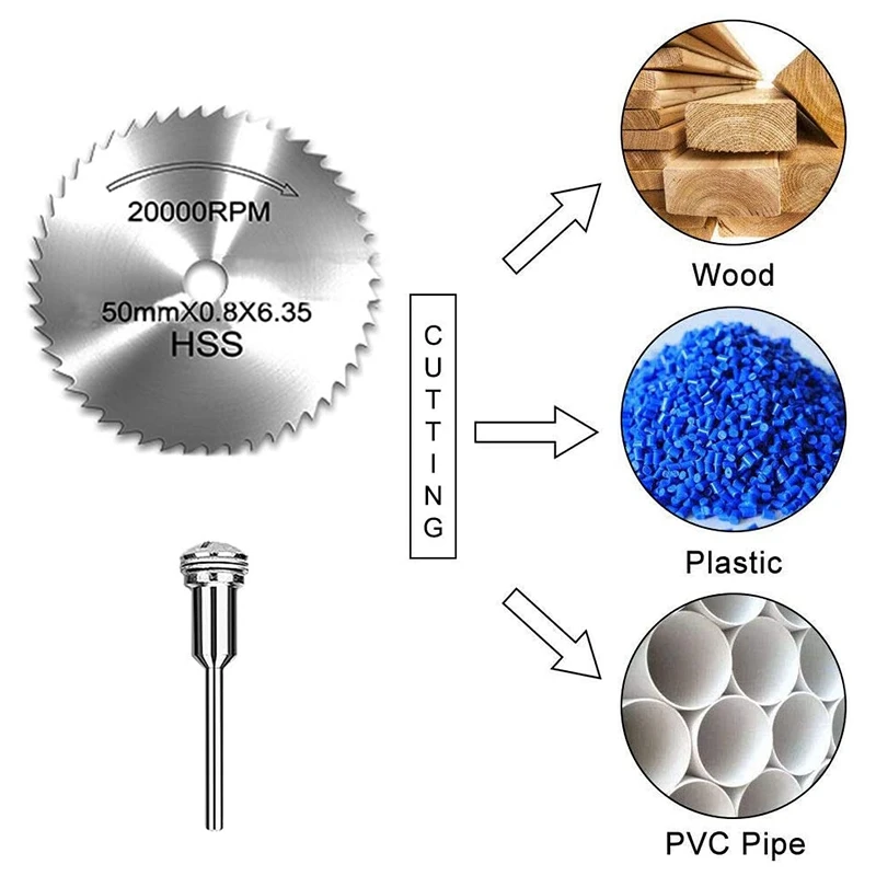 ABUL-45Pcs Diamond Engraving Accessories Set Routing Bit Circular Saw Blade Diamond Burr Bits For Dremel Attachment
