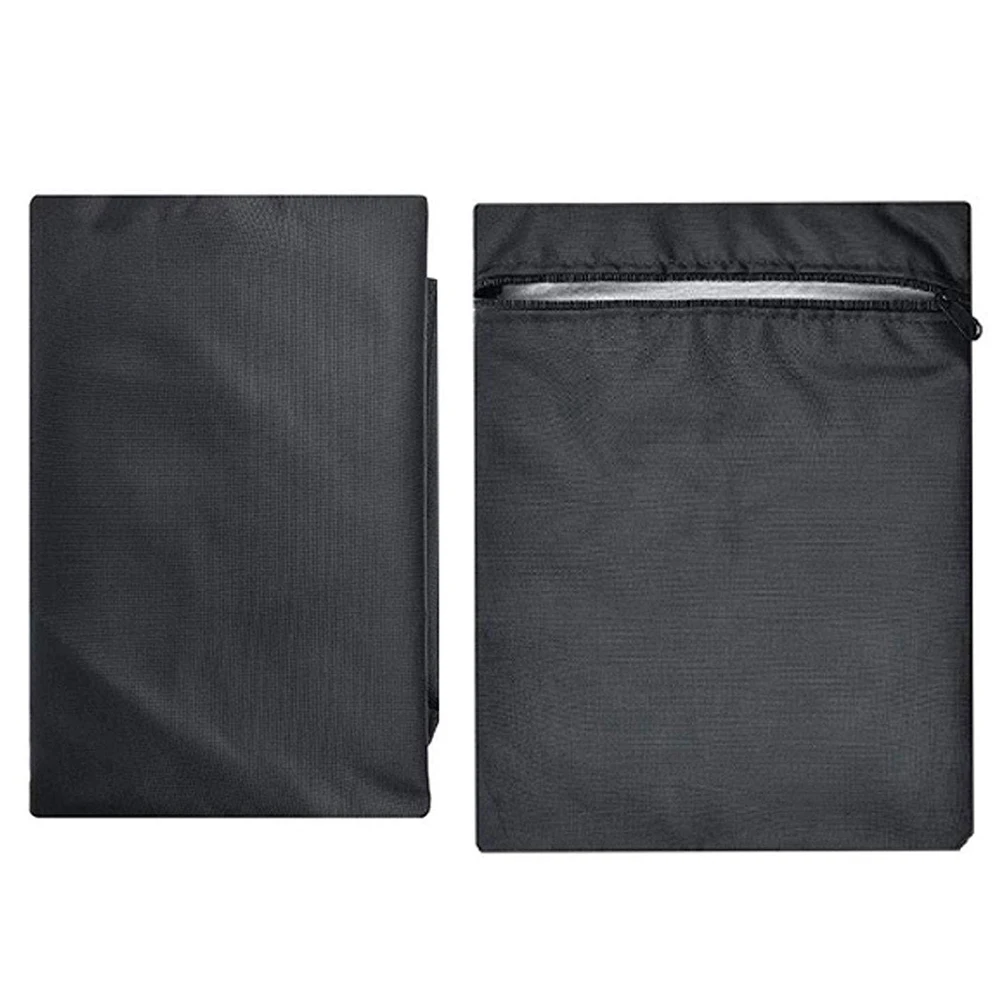 

Outdoor Chiminea Cover Black Waterproof Full Length Polyester Stove Protector Fire Pit Cover Uv Resistant Outdoor Heater