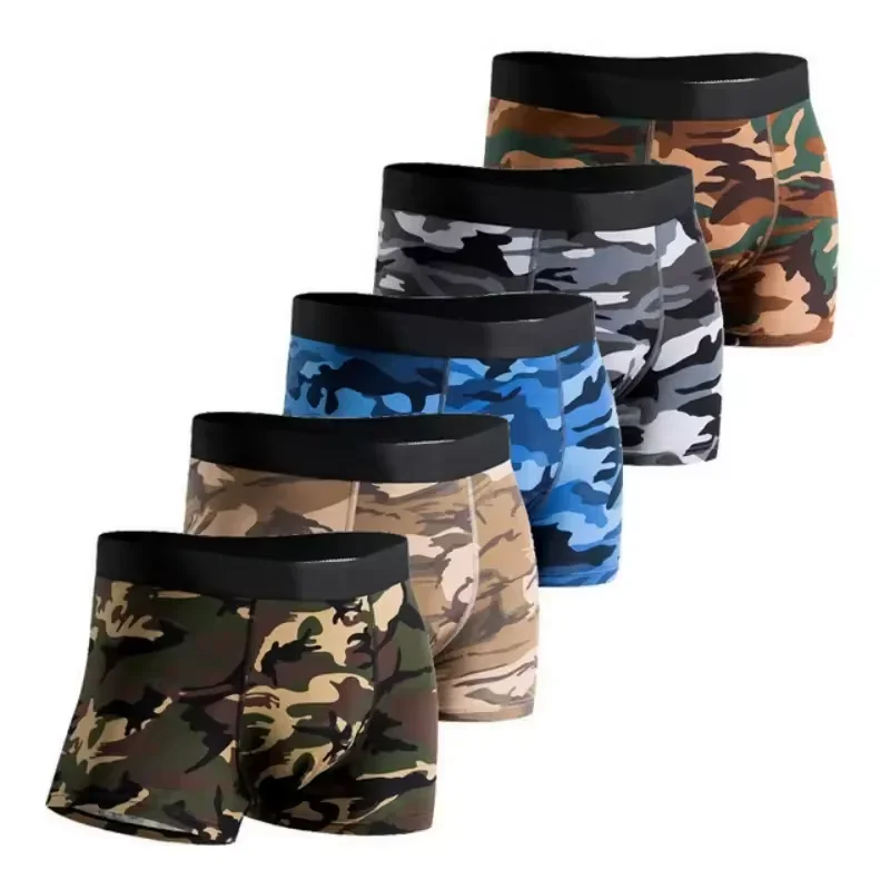 

Men's Panties Luxury Pouch Bulge Underpants Man Boxers Camouflage Boxer Sports Shorts Mens Cotton Breathable Underwear For Men