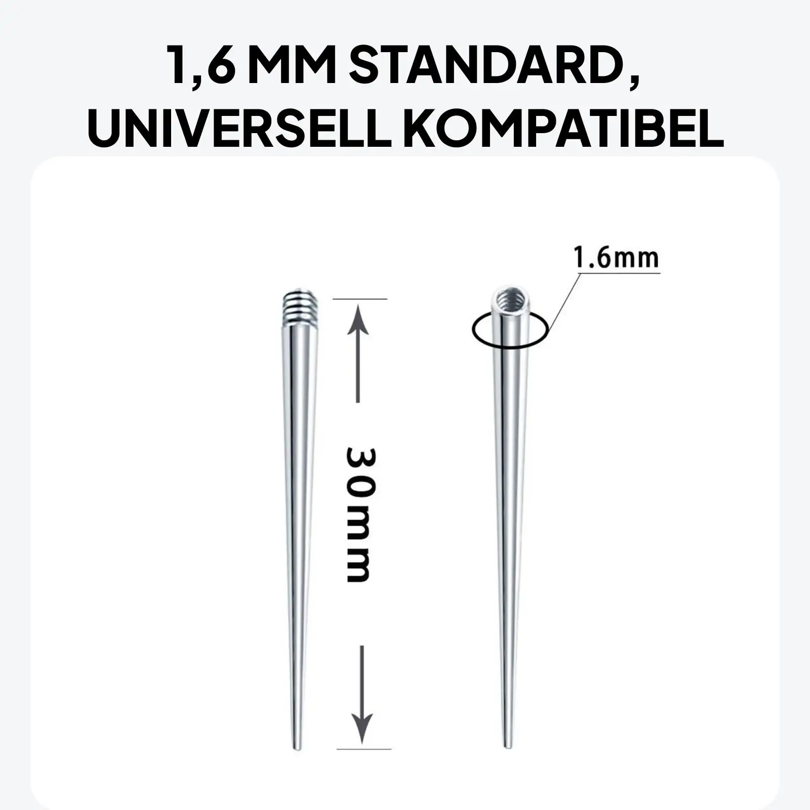 Threaded Pin Taper Stainless Steel Piercing Insertion Tool for Multi Area Body Jewelry Home Salon