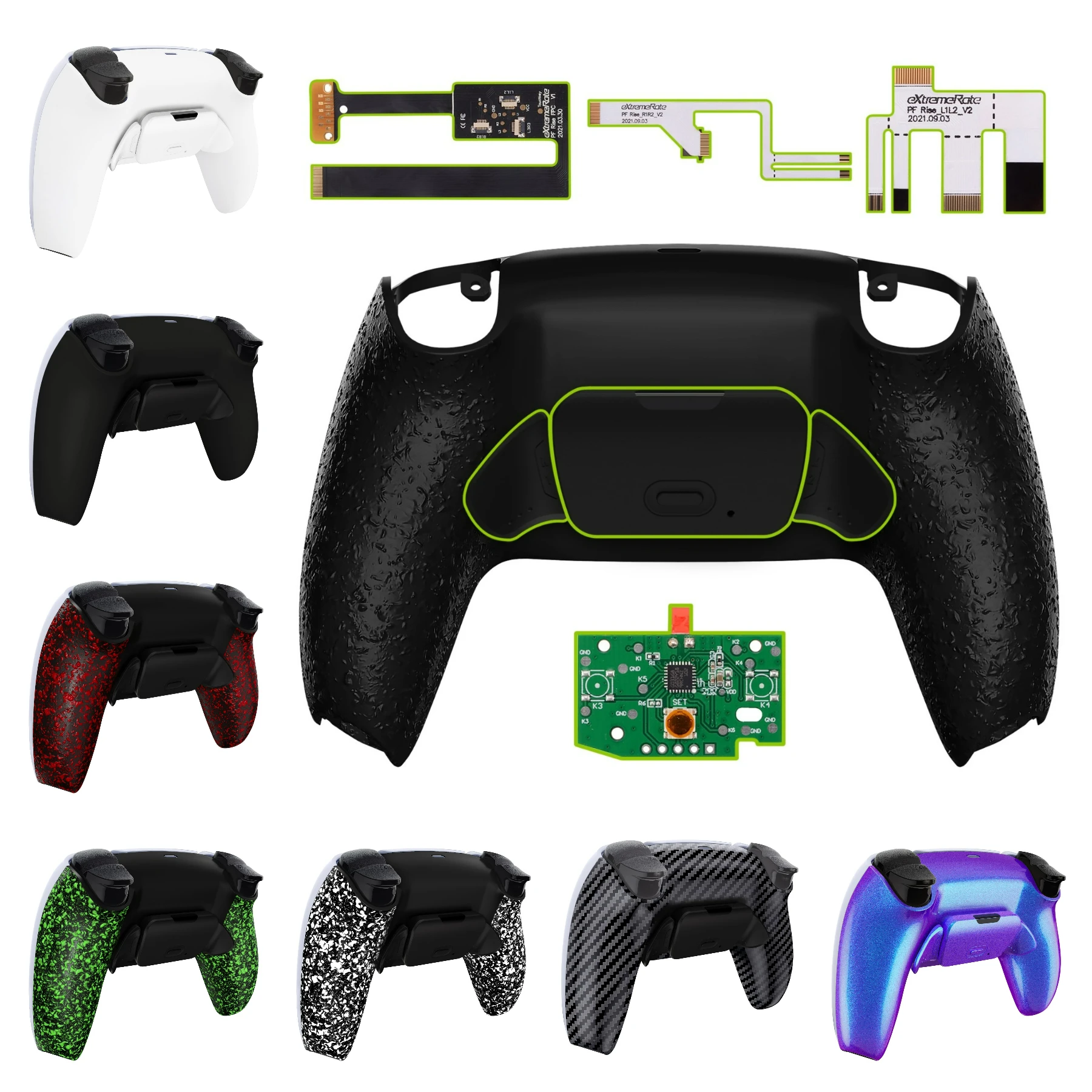 

eXtremeRate Back Paddles Remappable Rise Remap Kit, Upgrade Board Back Shell Back Buttons for ps5 Controller BDM-010 & BDM-020