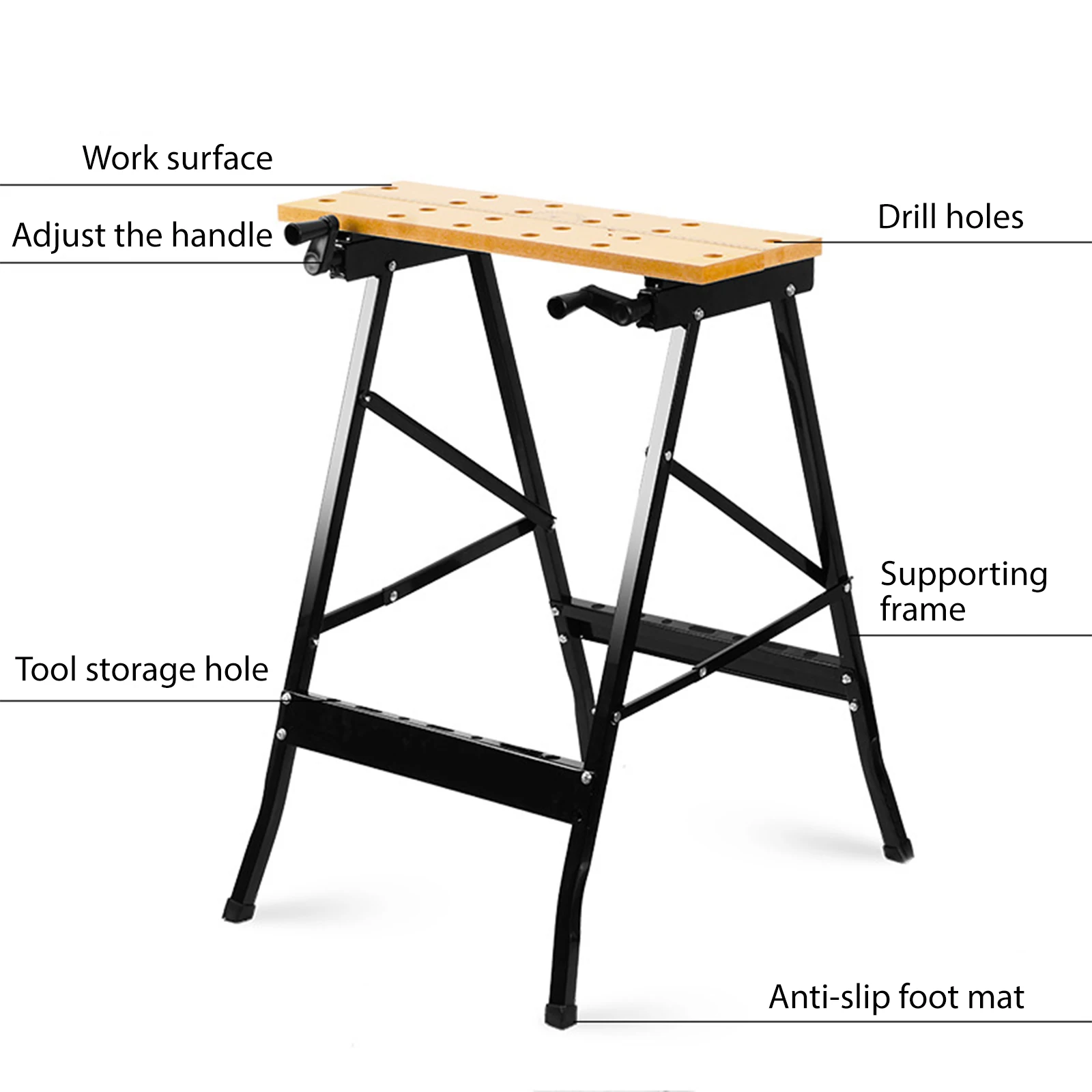 Woodworking Workbench – Multi-functional Foldable Inverted Woodworking Table, Portable Saw Station for Carpentry Projects