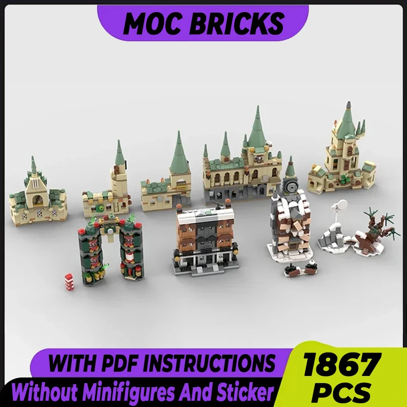 

Magical School Movies Model Moc Building Bricks Mini Street View Collection Technology Blocks Gifts Christmas Toys DIY Assembly