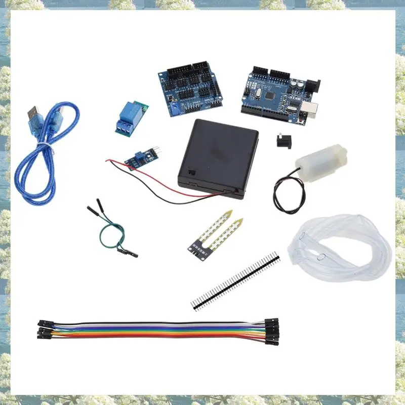 ใหม่-ระบบชลประทานอัตโนมัติรดน้ําด้วยตนเอง DIY ชุดเรือนกระจกสวนดอกไม้ปั๊มน้ําความชื้นดินเซนเซอร์โมดูลรีเลย์