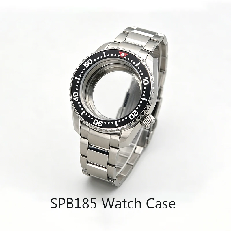 SPB185 SPB187 Watch Cases Steel Bezel Insert Watch Strap Transparent Cover Fits Seiko NH36 NH35 7S26 Movements Watch