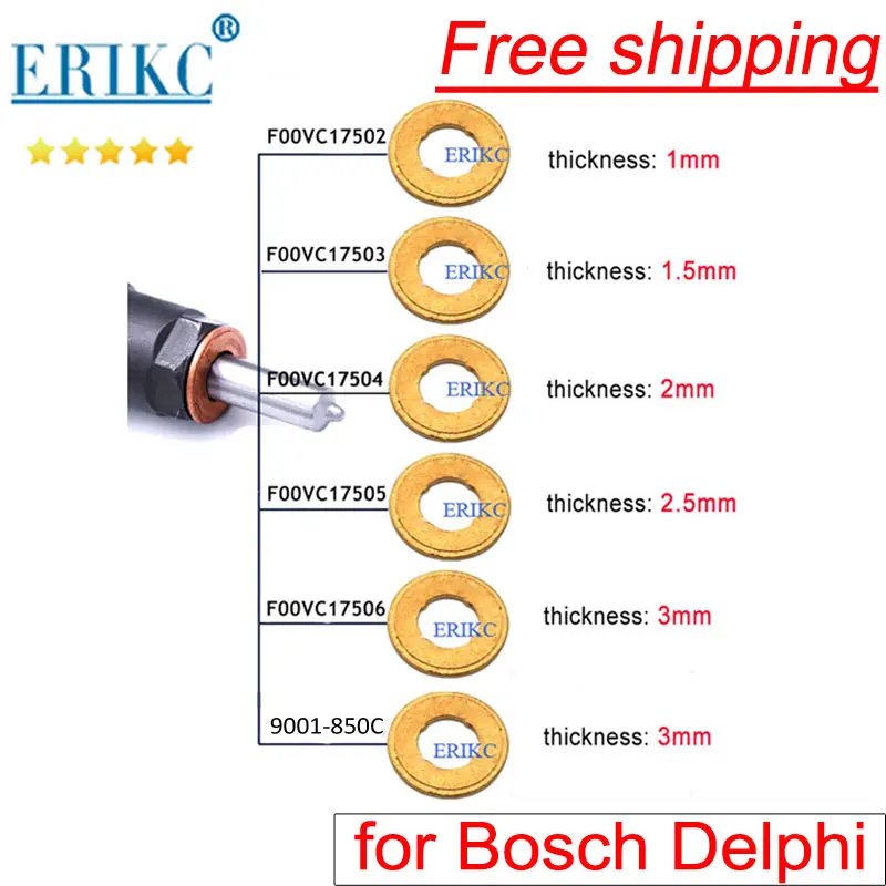 

F00VC17503 F00VC17506 Diesel Injector Copper Shims F00VC17505 Nozzle Copper Washer F00VC17504 Gasket for BOSCH DELPHI Sprayer