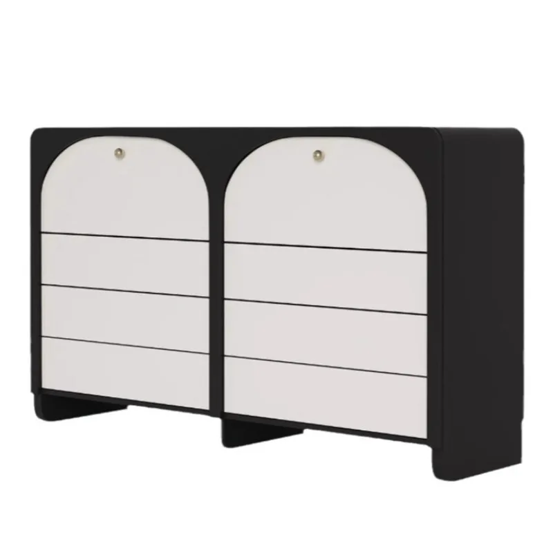 French retro eight-bucket cabinet, locker, living room entrance cabinet, bedroom room bedside storage cabinet