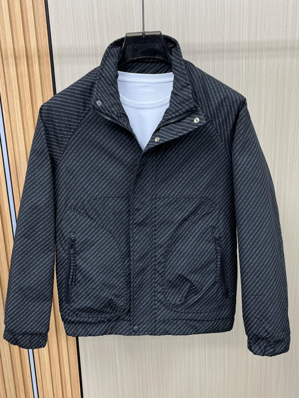 

Men's Cotton Jaet Thiened ort Sle Stand Collar Casual Leisure Workwear Autumn Winter Coat Korean Version Youth Faion