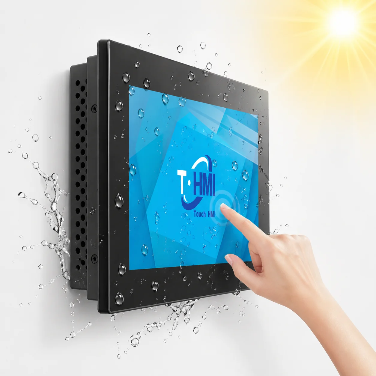 High Brightness Lcd Monitor Industrial Outdoor Monitor 24/7 Operation Glove Multi Touch VGA DVI Open Frame Touchscreen Monitor