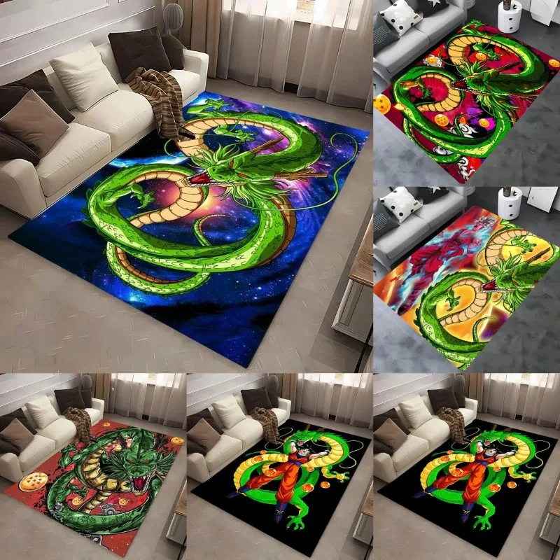 New! Dragon B-Ball Rug Soft Floor Mat for Living Room Bedroom and Kids' Room Non-slip Carpet Sofa Pad Doormat Home Decor Gift