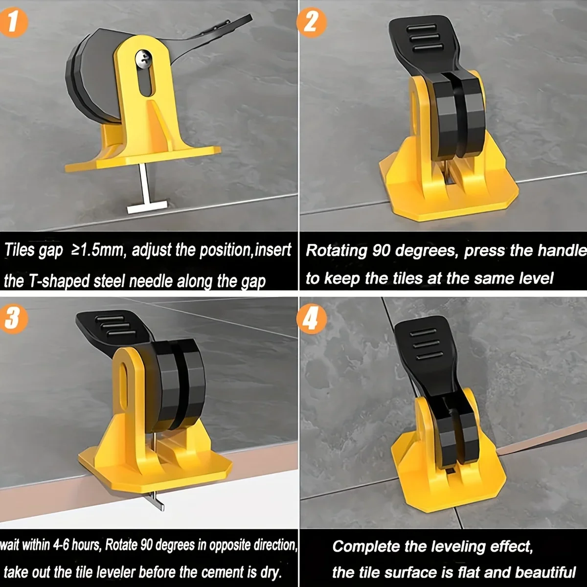 Tile Leveling System Kit Tile Leveling System Kit Tile Spacers Reusable  Floor Leveling Compounds Upgraded Adjustable Fit 8-12mm