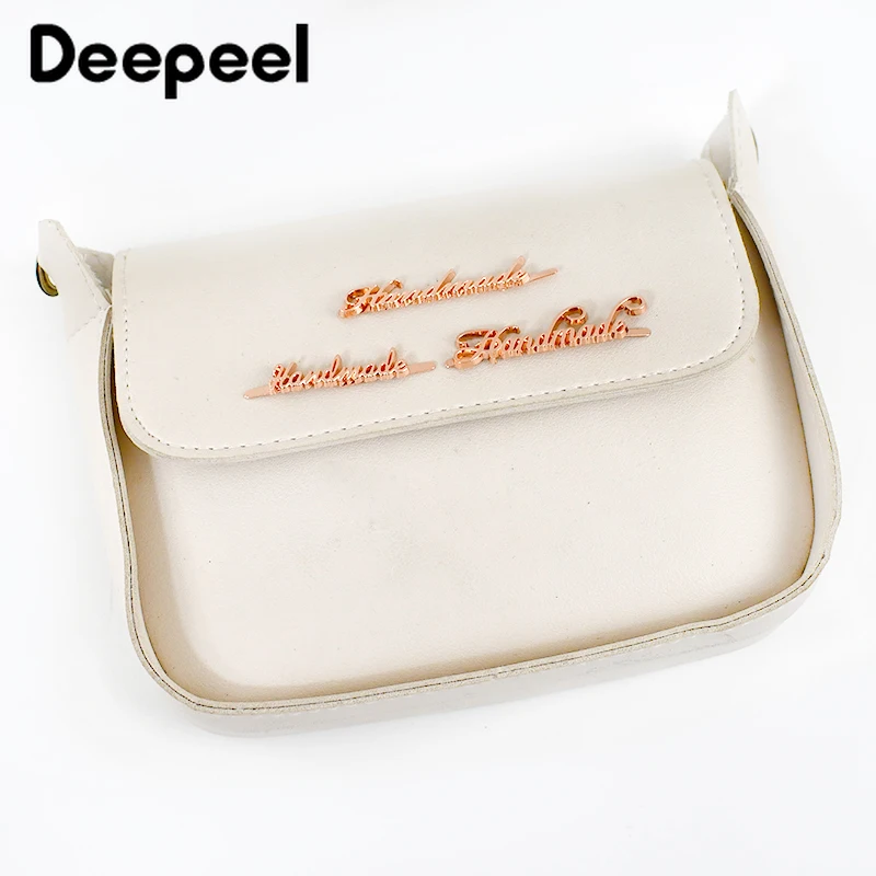 10Pcs Deepeel Metal Bag Label Buckles Handmade Luggage Decoration Tags Clasp Handbag Clothes Purse DIY Handcraft Accessories