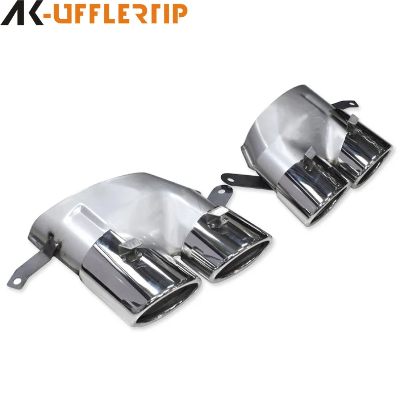 Suitable for 16 to 18 Audi A6A7 tail nozzle modified exhaust pipe S6S7 four-outlet round mouth tail throat welding-free