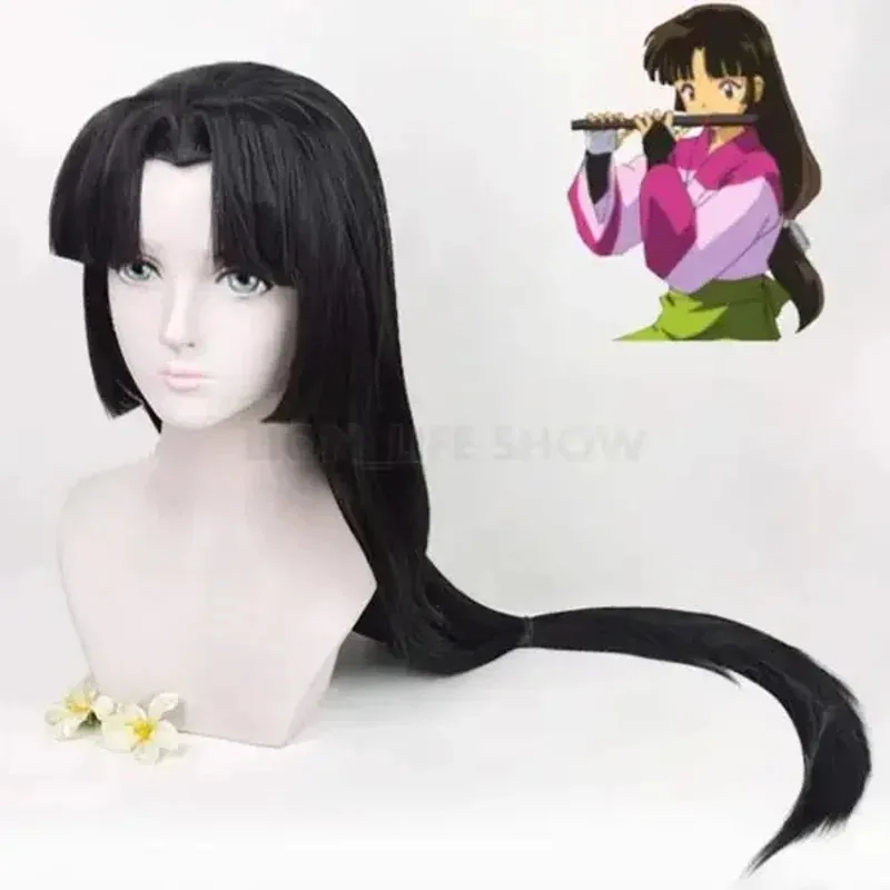 أنيمي إينوياشا سانغو شعر مستعار تأثيري النساء هالوين كرنفال hairwear