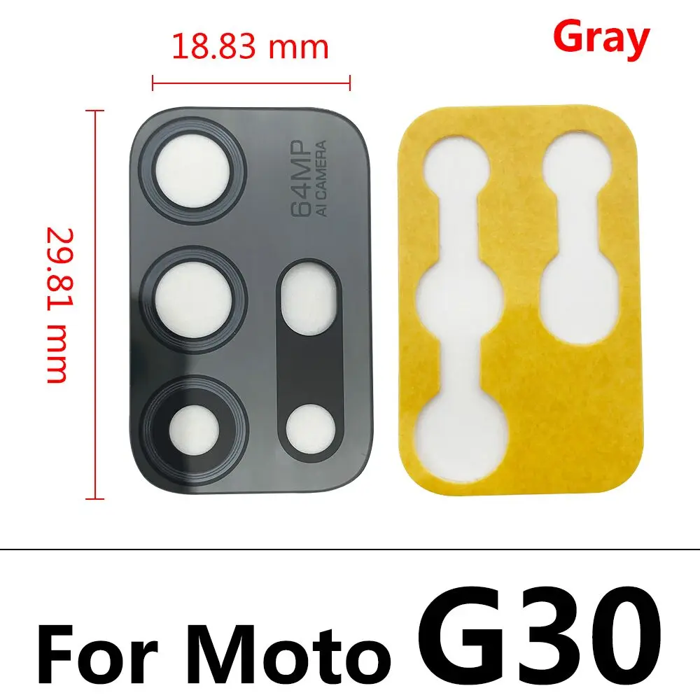 50Pcs，NEW For Motorola Moto G22 G23 G32 G42 G52 G53 G30 G50 G60 G62 G71Rear Back Camera glass Lens With Glue Adhesive