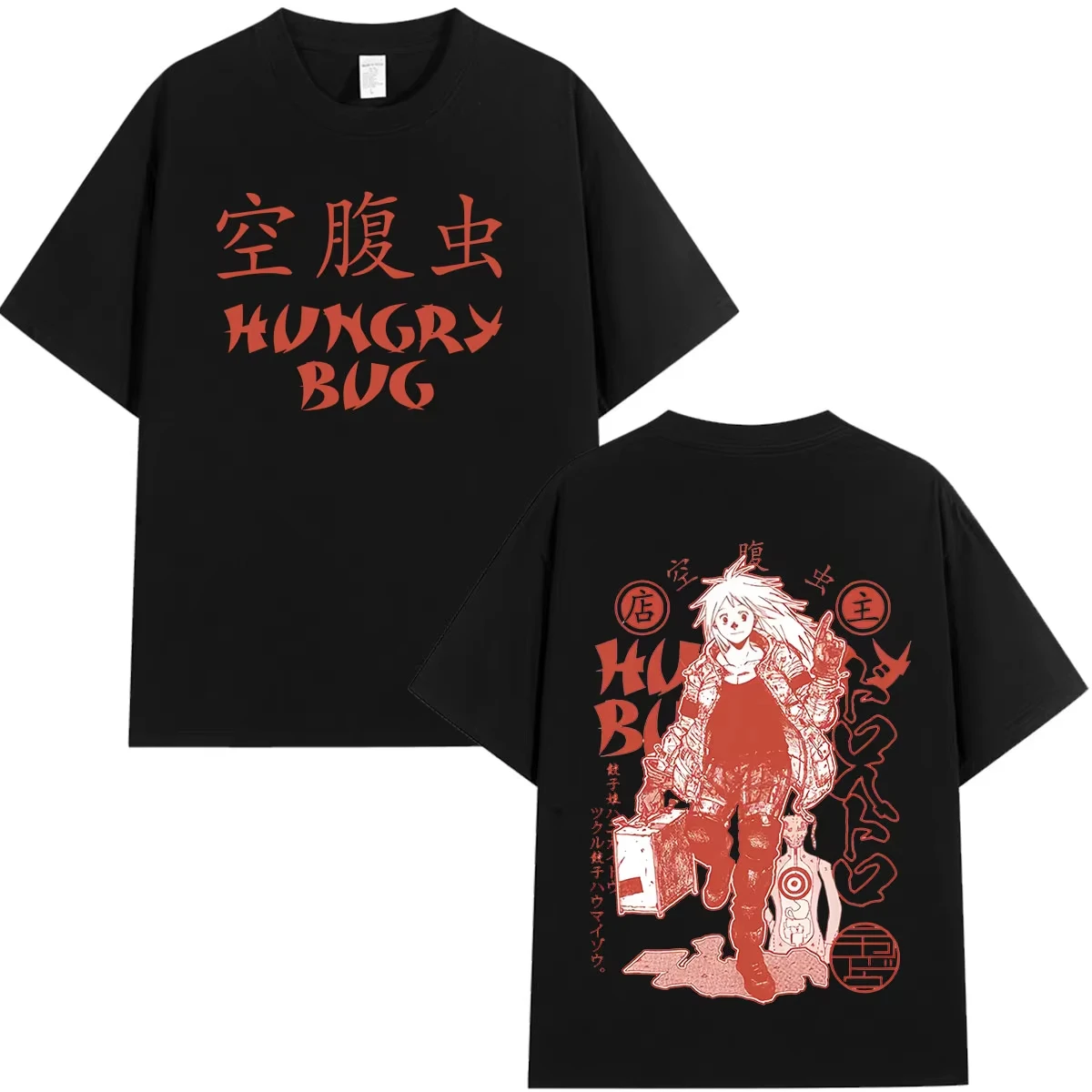 Summer Hot Sale Anime Dorohedoro Nikaido HUNGRY BUG T-shirt Y2K Unisex Gothic Cotton T-shirts O-Neck Hip Hop Street Casual Tops