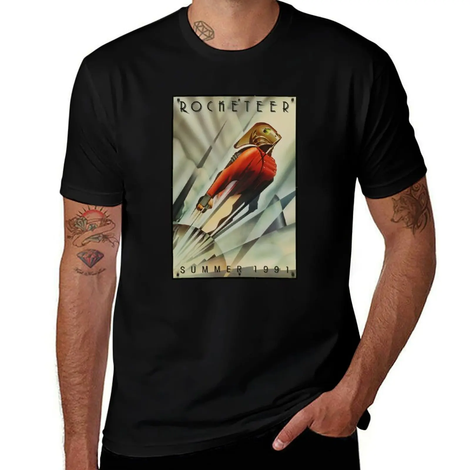 

Rocketeer Movie Poster Shirt - Art Deco T-Shirt anime figures custom t-shirts anime clothes sweat shirts, men
