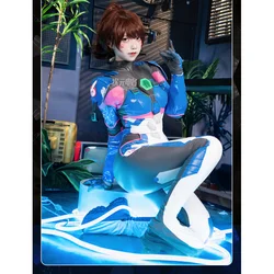 Overwatch2 DVA D. va cosplay costume high quality sexy jumpsuit shoulder armor gloves accessory set women party suit new uniform