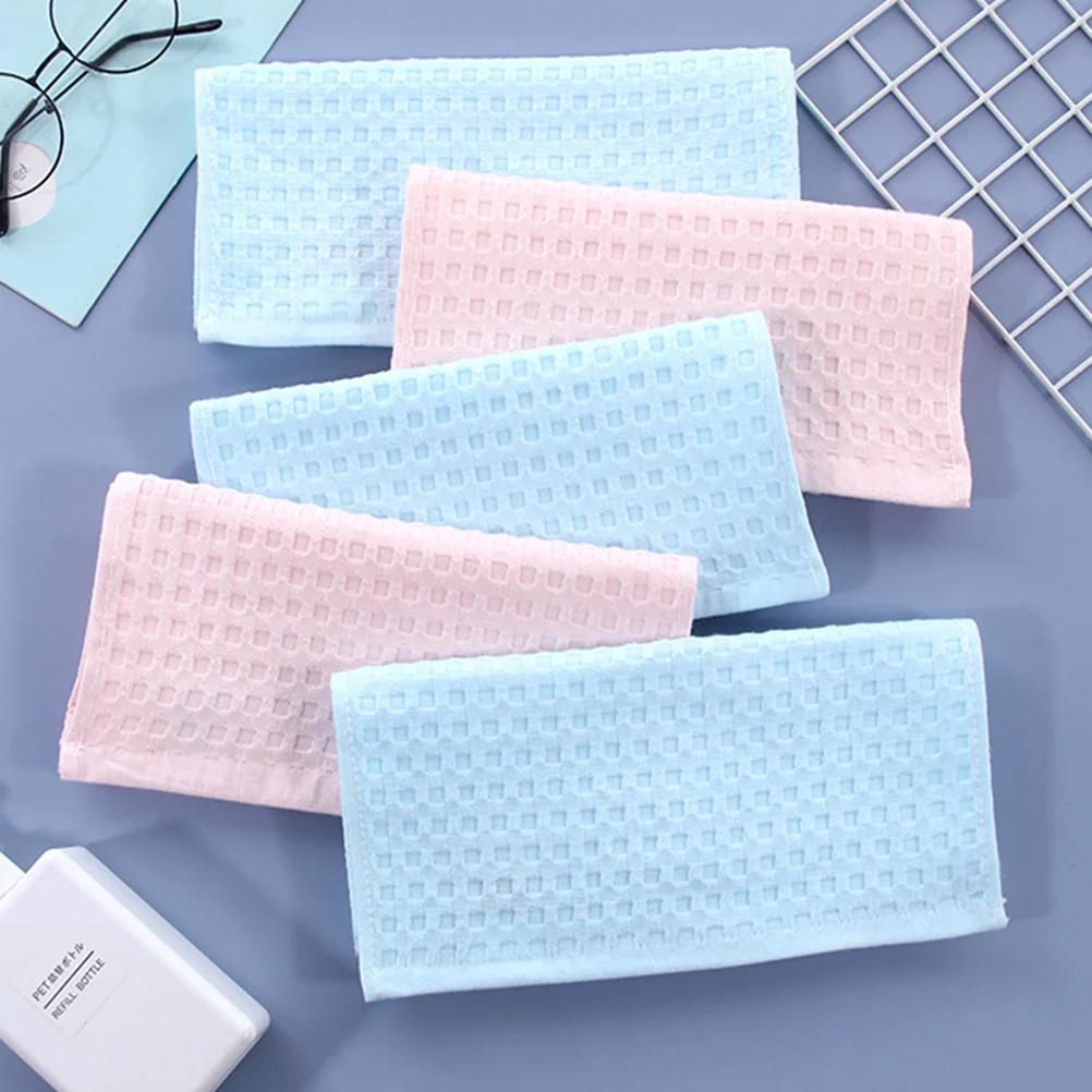 

4Pcs Makeup Remover Cotton Towels Soft Breathable Pure Color Face Cloth Washcloth Bathroom Accessory Home Bath Supply Blue Pink