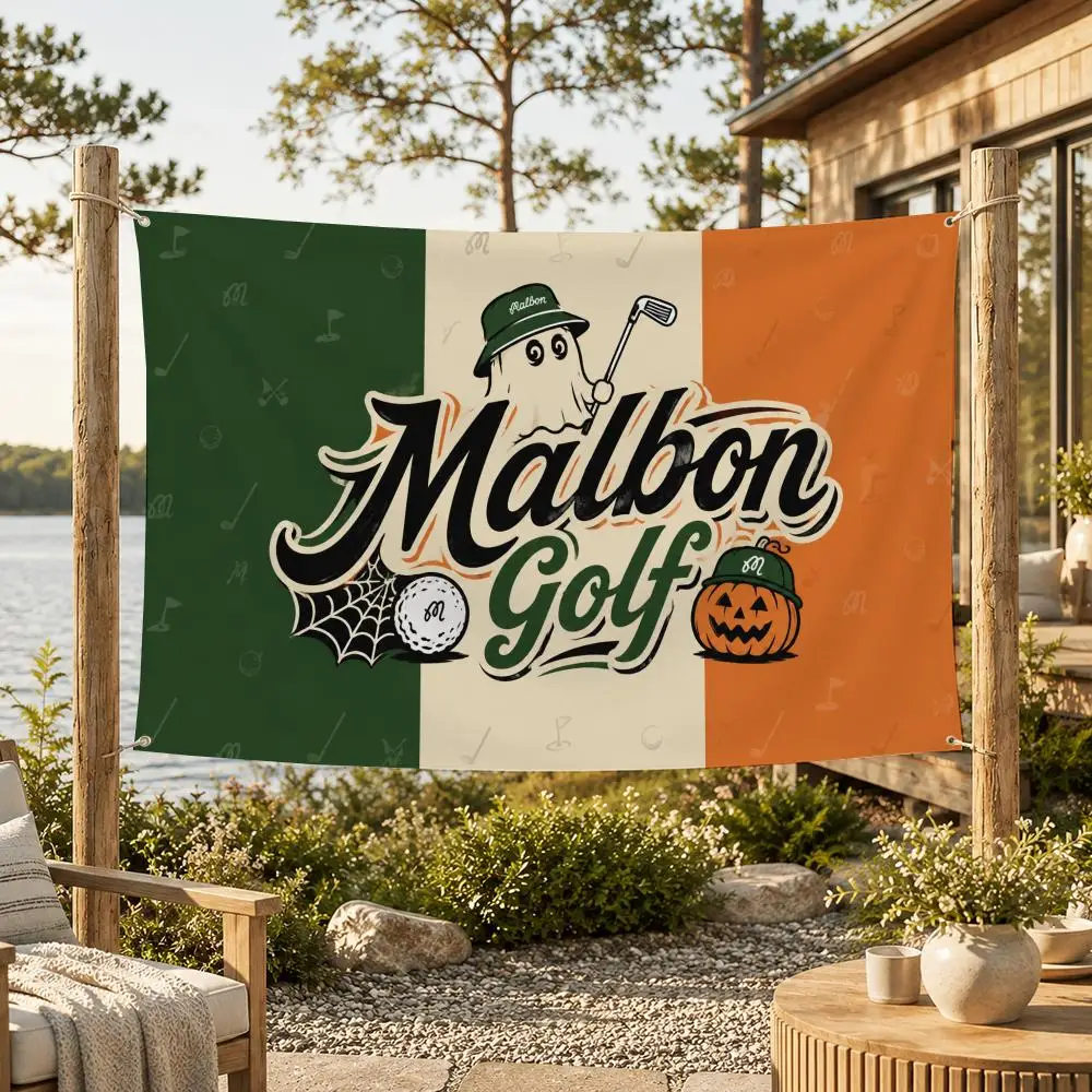 Marke Malbon Golf-Flaggen Minimalistische Stoff-Flaggen Outdoor-Gartenbanner Hängeschild für Laden- und Heimdekoration – Detail 8