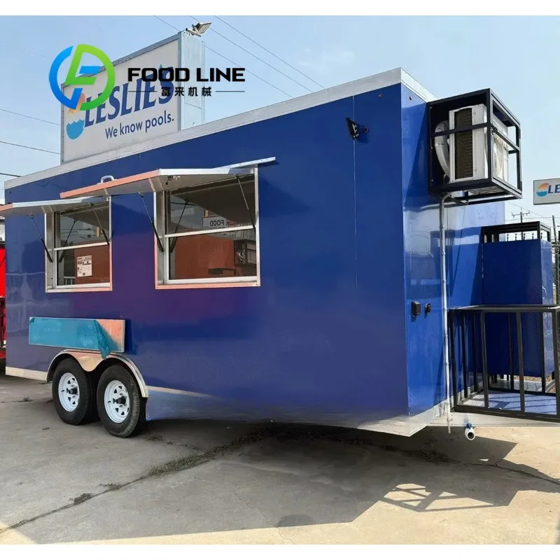 

Manufacture Outdoor Mobile Kitchen Hot Dog Cart Pizza Food Truck Mobile BBQ Food Trailer Fully Equipped