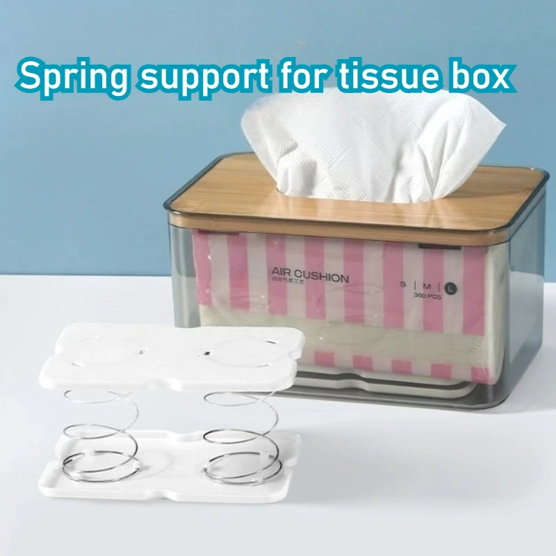 "Automatic Spring-Loaded Tissue Dispenser - Hands-Free Easy Pick-Up, Smooth Lift Support for Quick & Hygienic Tissue Access"