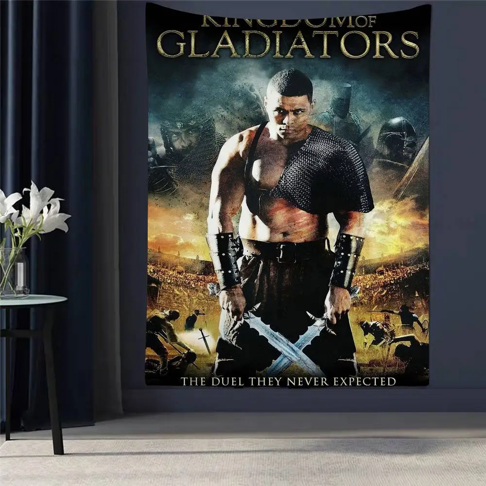 

Classic Gladiator Movie Printed Large Wall Tapestry Indian Buddha Wall Decoration Witchcraft Bohemian Hippie Decor Blanket