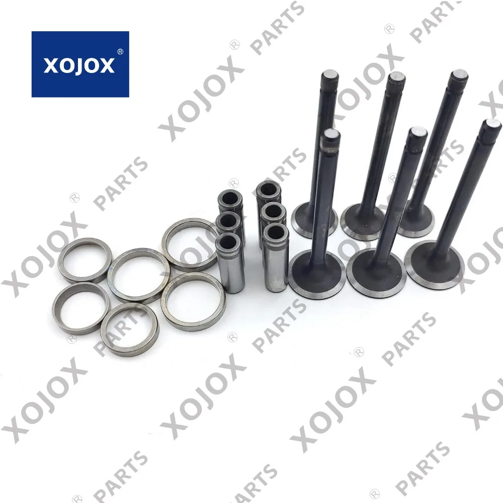 XOJOX 3TNV82 Valves Set + Valve Stem Oil Seal Set For Yanmar 3TNV82 3TNV82A 3TNV82A-QTB1 Engine For Komatsu PC10 PC15 PC20 PC25
