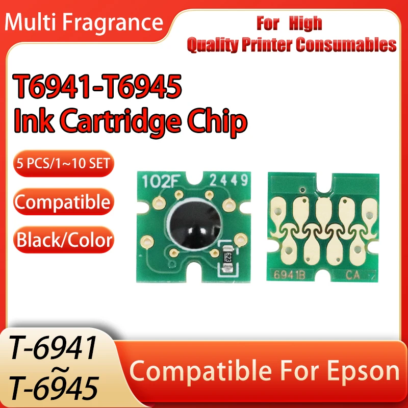 

5 шт./1 ~ 10 комплектов T6941 ~ T6945 чип картриджа с чернилами для принтеров Epson SureColor T3000 T3070 T3200 T5200 T7200 T3270 T5270 T7270 T5000