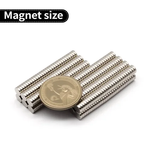 Imagen 2 del producto Imán de neodimio súper fuerte de 6x2mm N35 NdfeB imanes magnéticos permanentes imanes potentes redondos imán de refrigerador