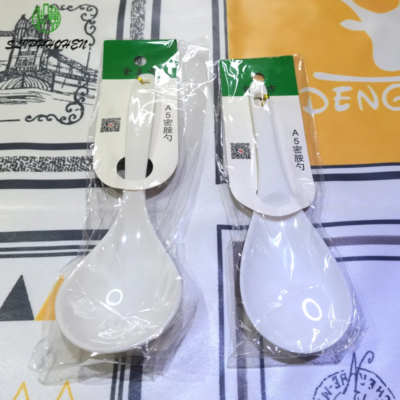 Rice Spoons A5 Melamine Dinnerware Household Small Spoon Restaurant Hotel Victualing House Canteen Big Spoon Melamine Tableware