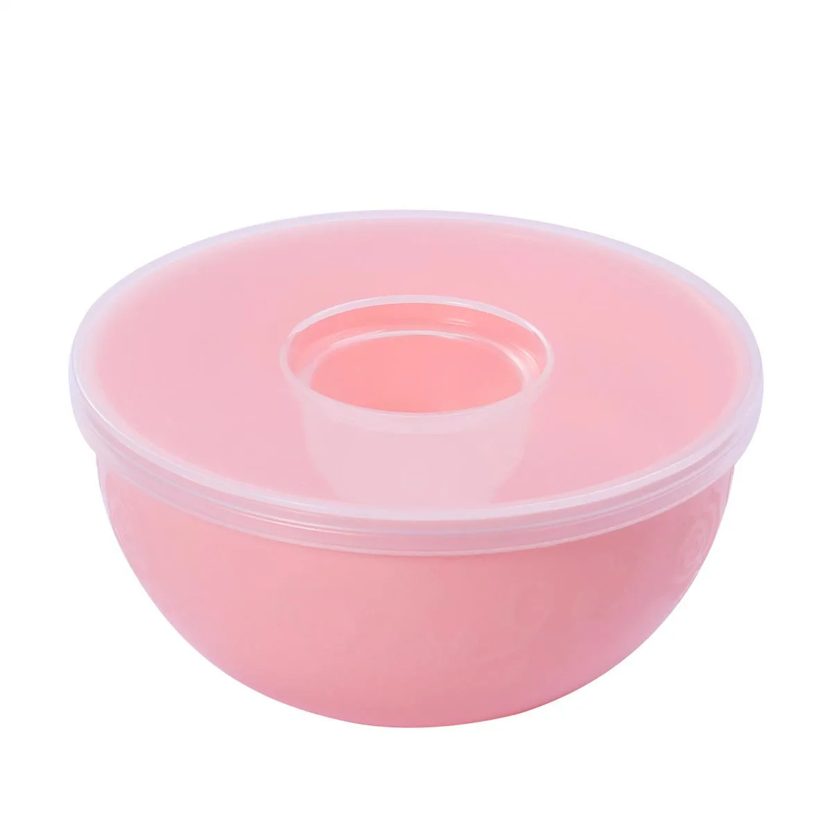 مجموعة غطاء وعاء قناع الوجه 3 في 1 من البلاستيك الوردي للعناية بالبشرة، مجموعة أدوات مكياج DIY للاستخدام المنزلي #2