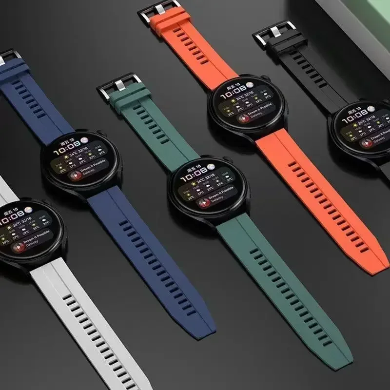 Watch bands for Samsung Galaxy watch 7 FE 6/5/pro/4/6 classic/Active 2 Silicone Sport bracelet huawei gt 5-4-3-2 20mm 22mm strap