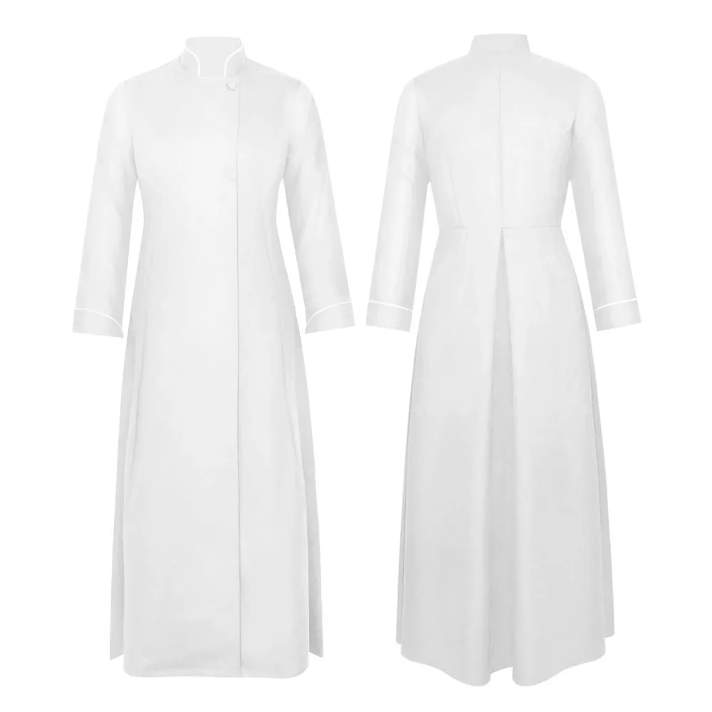 

2025 New loween Priest Godfather Cosplay Costume Medieval 4 Colors Priest Role-plang Clothes Women's Ethnic Stage Outfit