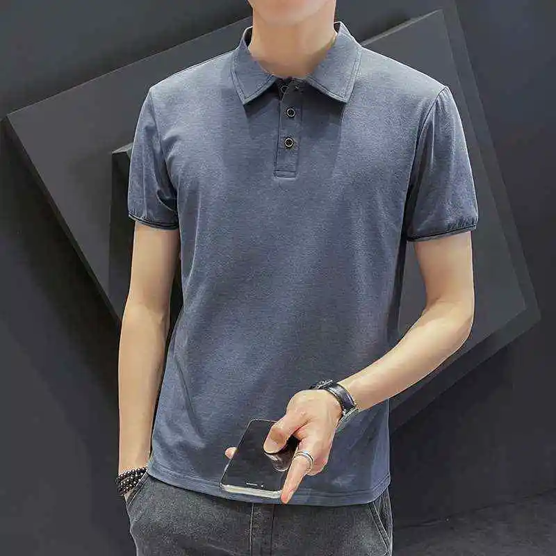 

Летняя мужская футболка ort Sve New f Sve irt Coll Modern Sle из чистого хлопка, теплая молодежная тенденция, свободная осенняя одежда