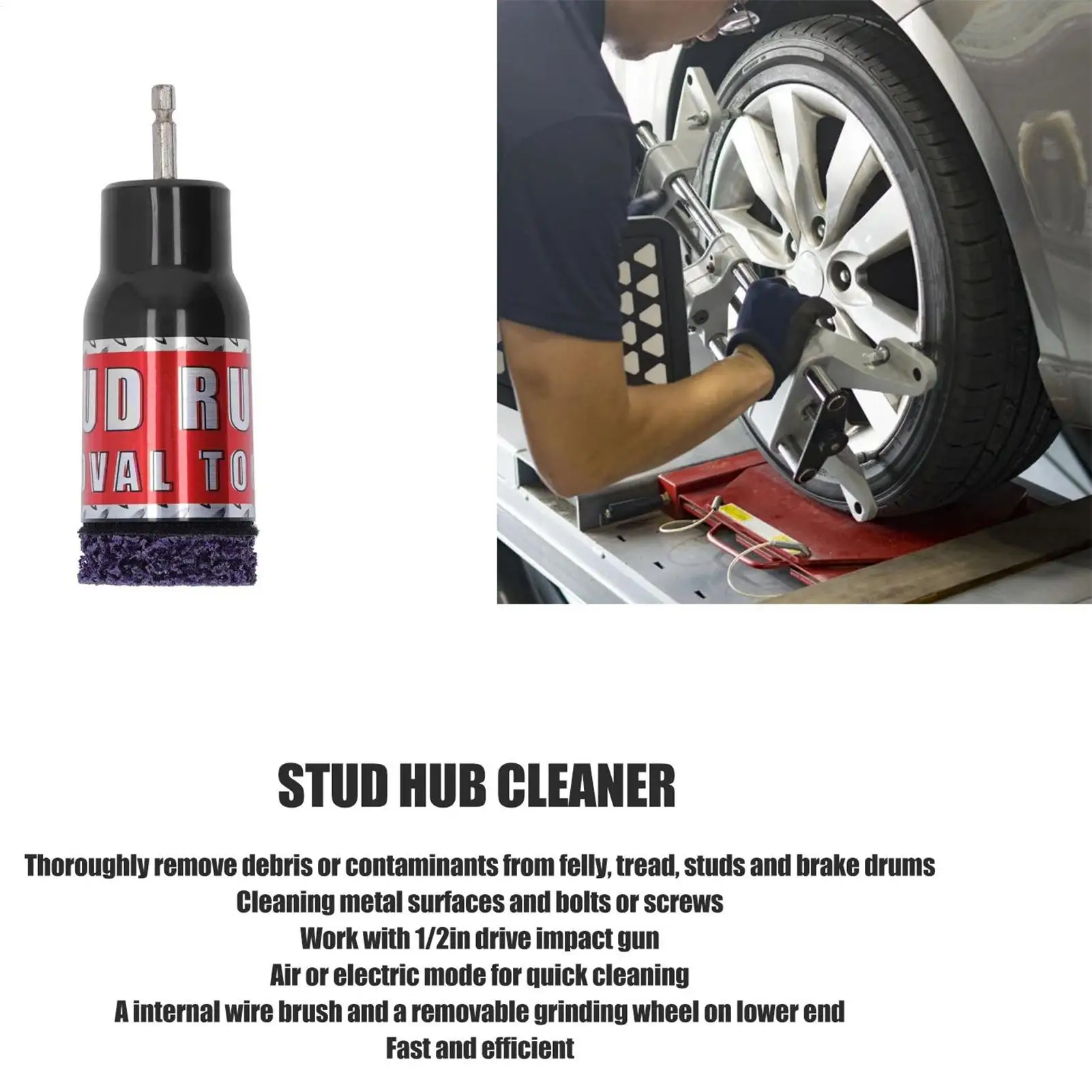 

Очиститель колесных шпилек, инструмент для очистки электрической дрели, винты, удаление ржавчины для болтов, гаечных ключей, гайка, подшипник, резервная обработка для автомобилей