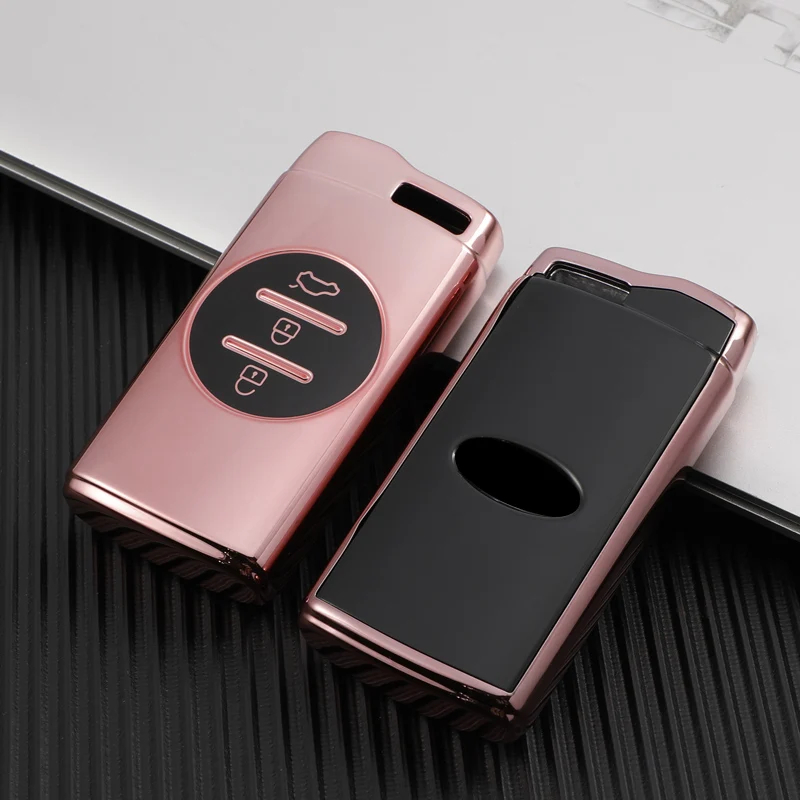 Soft TPU Car Key Cover Case Shell For Chery Tiggo 8 Arrizo 5 Pro Gx 5x eQ7 Chery Tiggo 7 Pro 2020 Accessories Styling Keychain