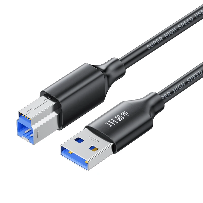 USB 3.0 Printer Cable A to B Male High Speed Data Transfer Cord For Printer Scanner External Hard Disk Drive Blu‑ray Drive